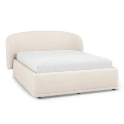 Kayra Queen Upholstered Storage Bed - Ivory Bouclé