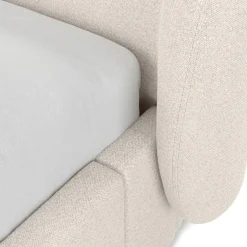 Kayra Queen Upholstered Storage Bed - Ivory Bouclé