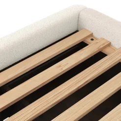 Kayra Queen Upholstered Storage Bed - Ivory Bouclé