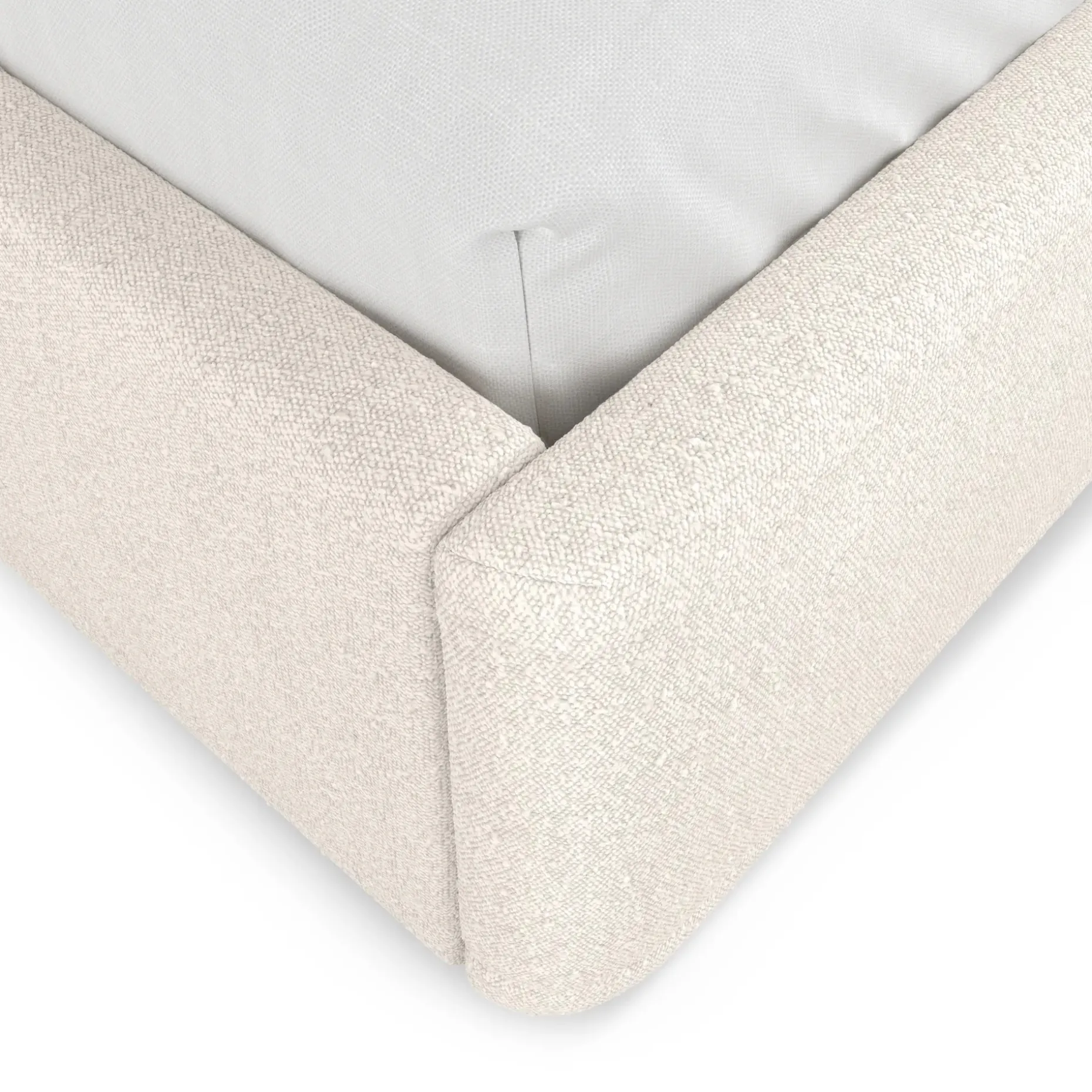 Kayra Queen Upholstered Storage Bed - Ivory Bouclé