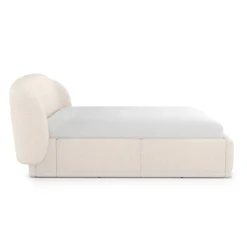 Kayra Queen Upholstered Storage Bed - Ivory Bouclé