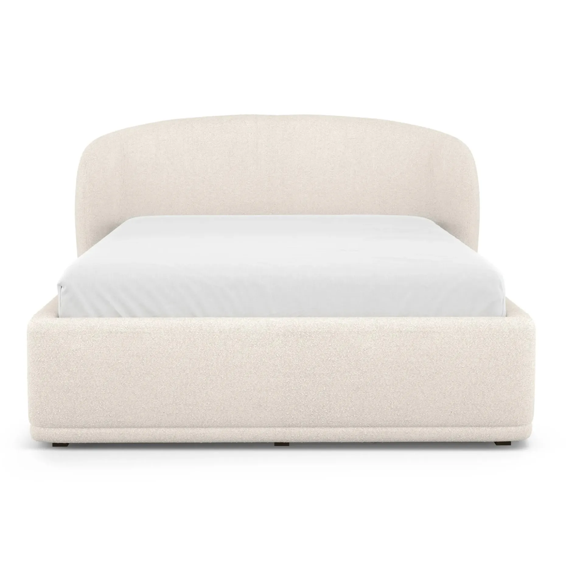 Kayra Queen Upholstered Storage Bed - Ivory Bouclé