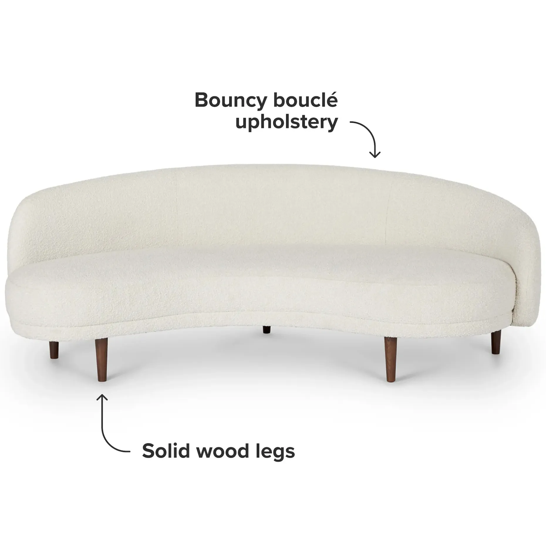 Kayra 87" Sofa - Ivory Bouclé