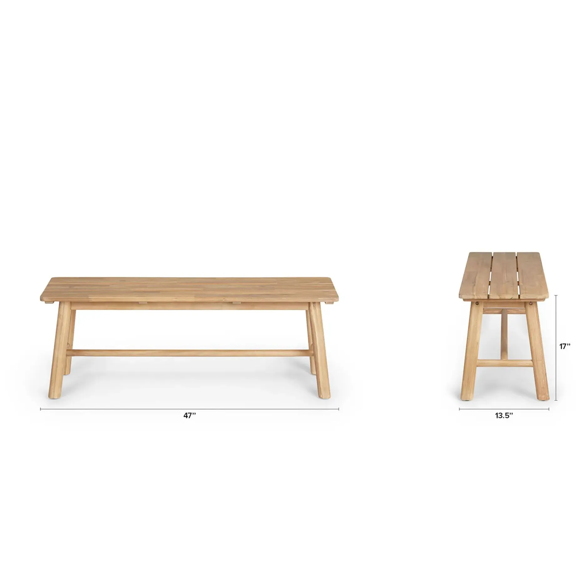 Kempel 47" Outdoor Bench - Acacia