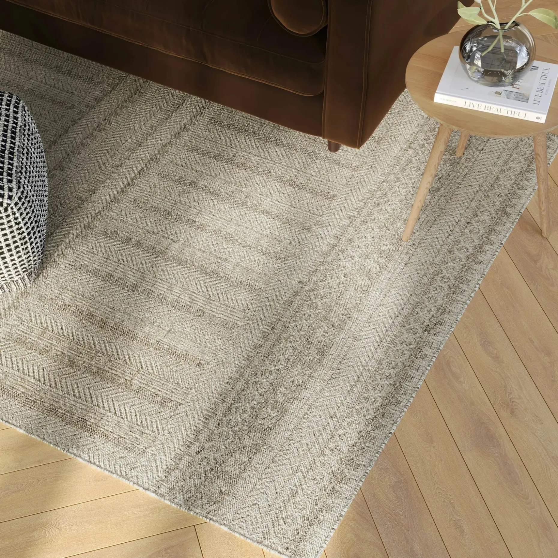 Kiana Indoor/Outdoor Rug 6 x 9 - Beige
