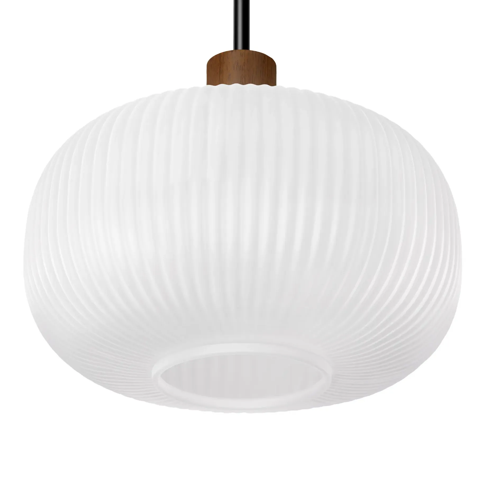Kipp Glass Pendant Lamp - Walnut