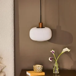 Kipp Glass Pendant Lamp - Walnut