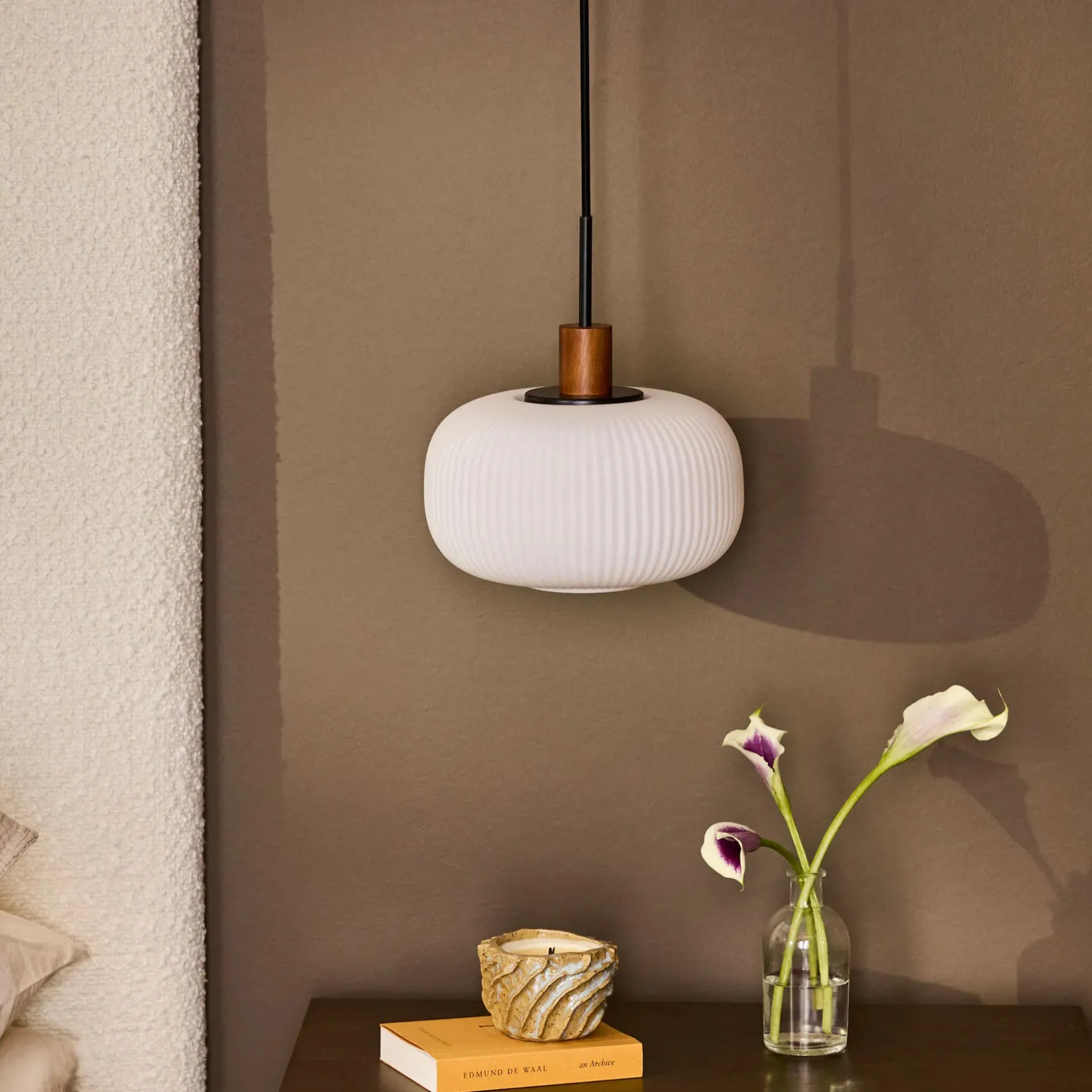 Kipp Glass Pendant Lamp - Walnut
