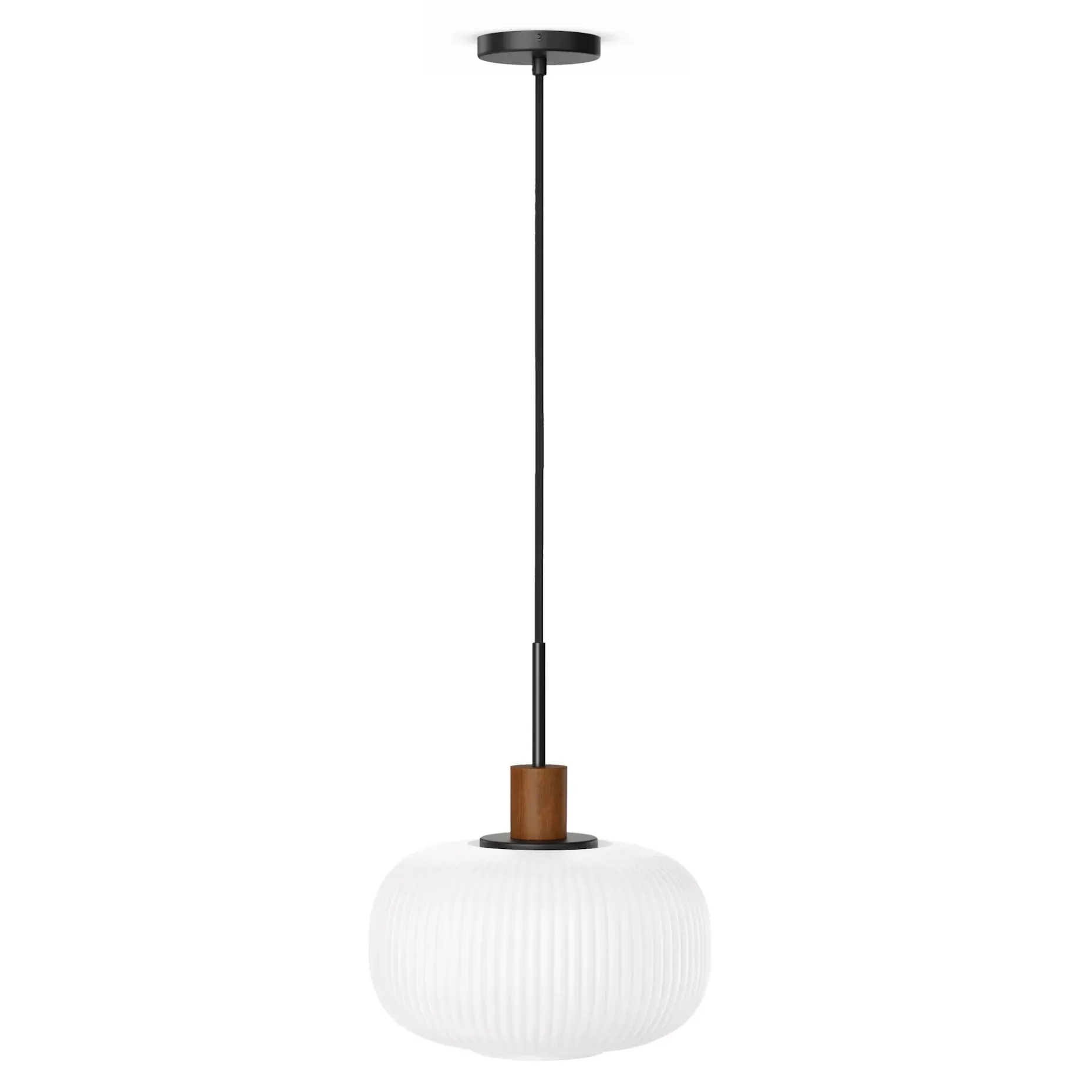 Kipp Glass Pendant Lamp - Walnut