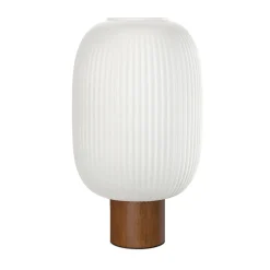 Kipp Glass Table Lamp - Walnut