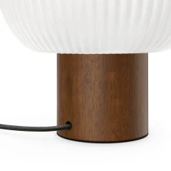 Kipp Glass Table Lamp - Walnut