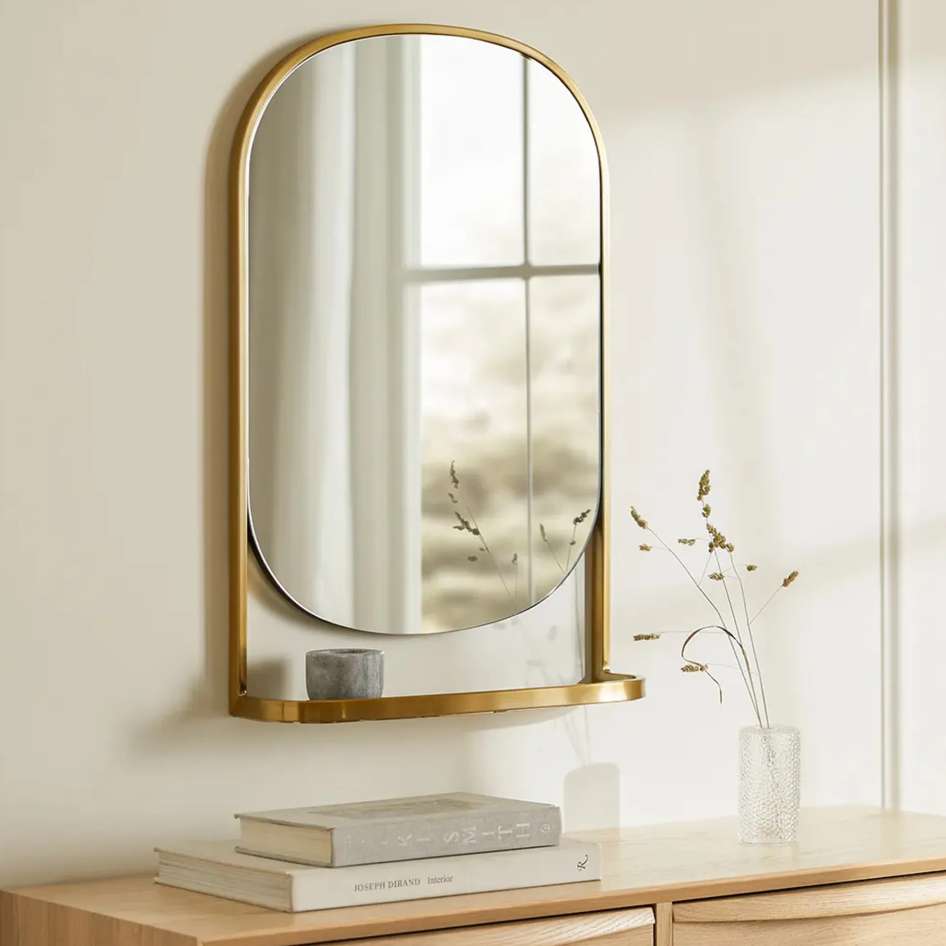 Klein Wall Mirror - Brass