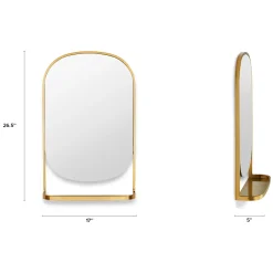 Klein Wall Mirror - Brass