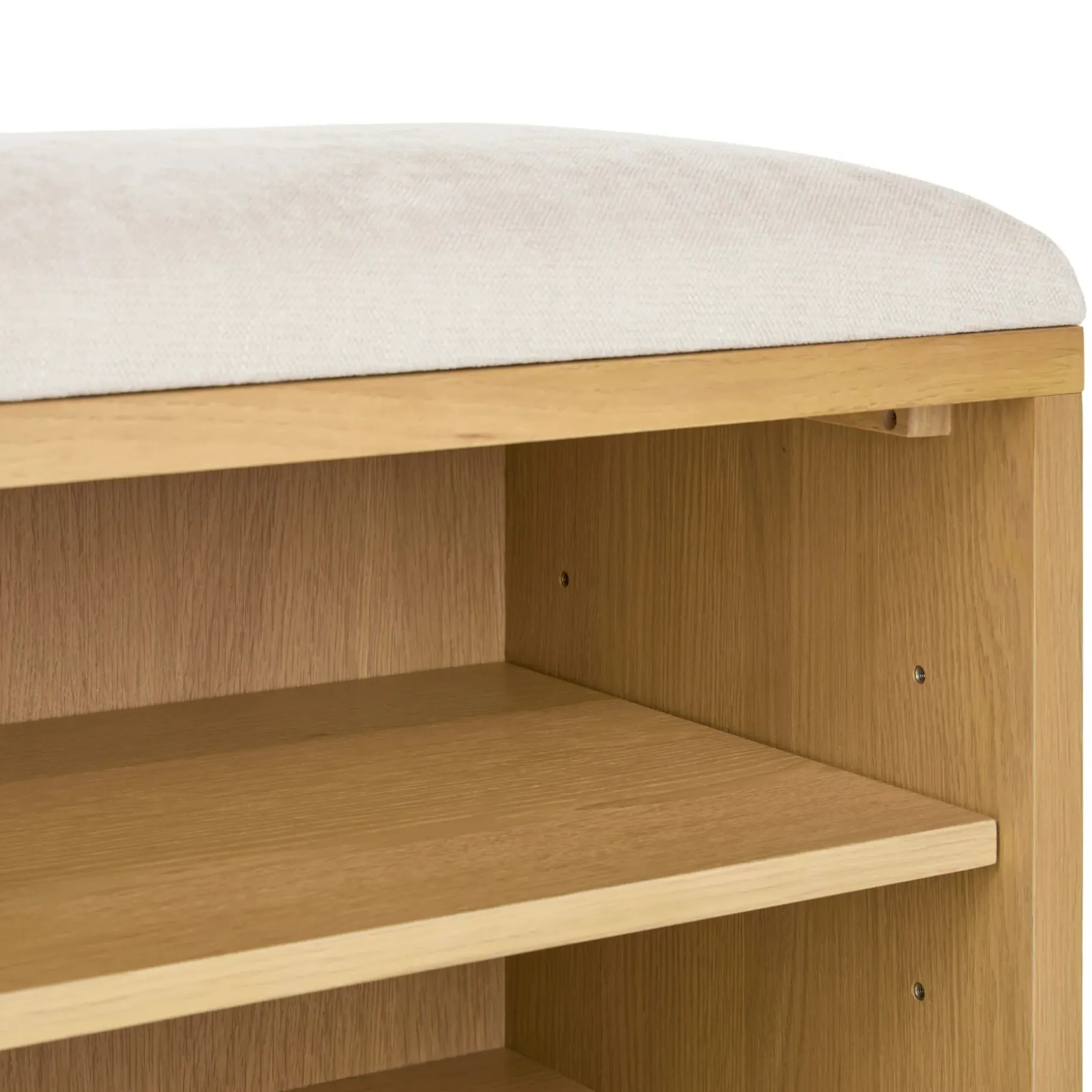 Kouva 47" Bench - Natural Oak and Santolina Gray