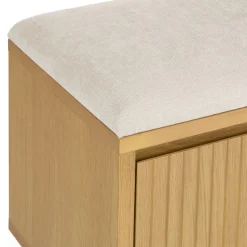Kouva 47" Bench - Natural Oak and Santolina Gray