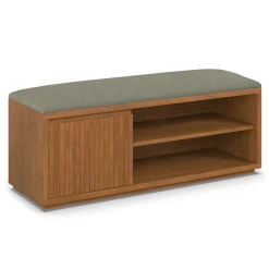 Kouva 47" Bench - Smoked Oak and Algonquin Green