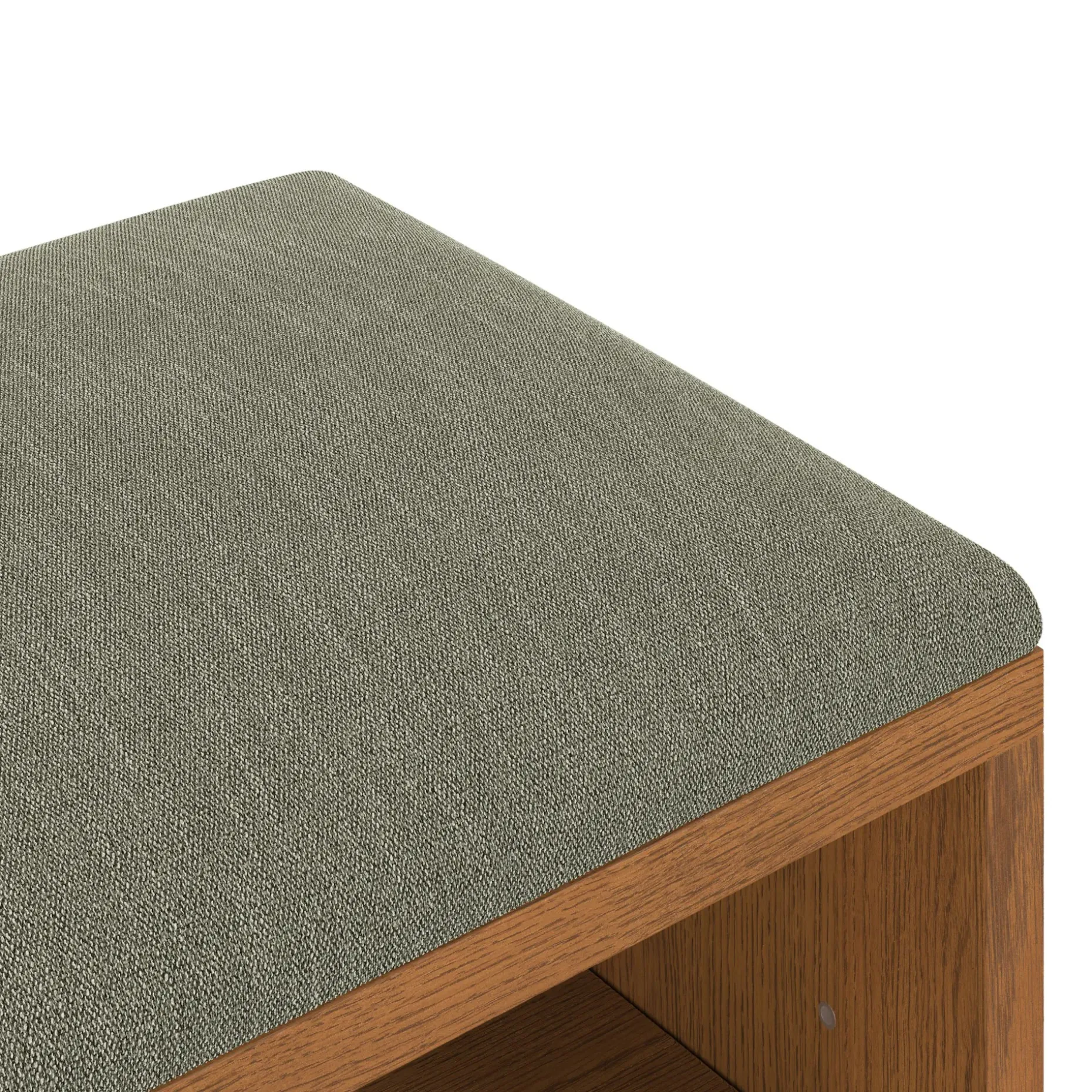 Kouva 47" Bench - Smoked Oak and Algonquin Green