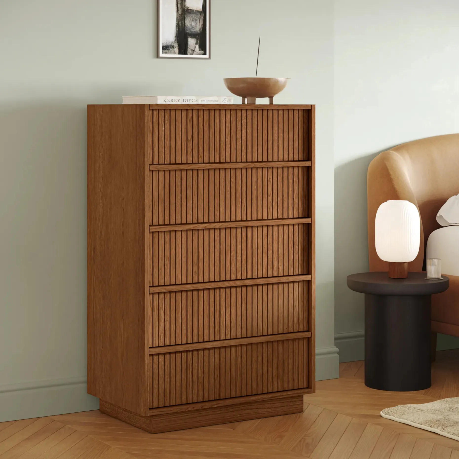 Kouva 5-Drawer Chest - Smoked Oak