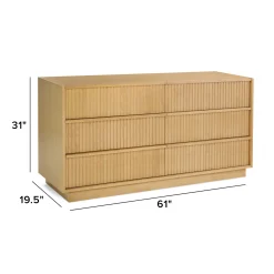 Kouva 6-Drawer Dresser - Natural Oak