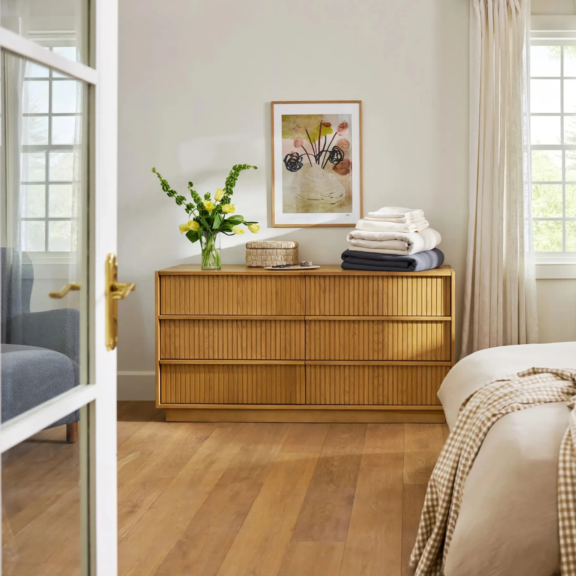 Kouva 6-Drawer Dresser - Natural Oak