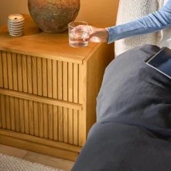 Kouva 2-Drawer Nightstand - Natural Oak