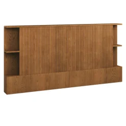Kouva King Storage Headboard - Smoked Oak