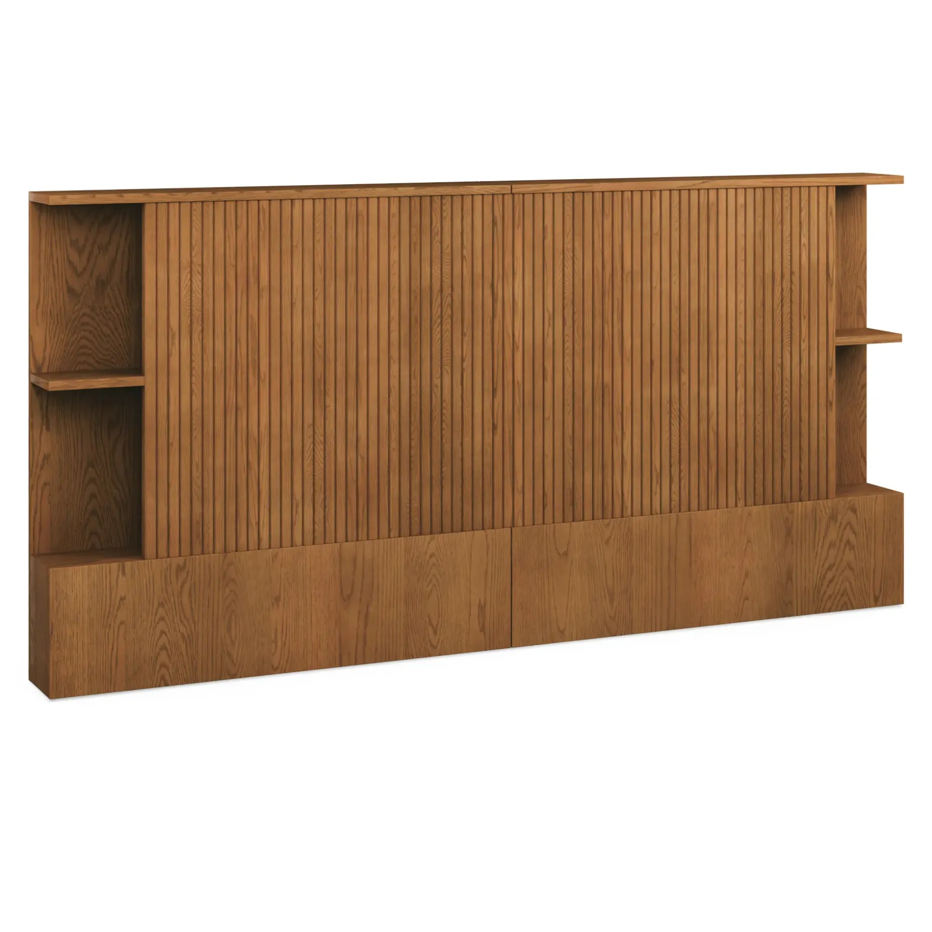 Kouva King Storage Headboard - Smoked Oak