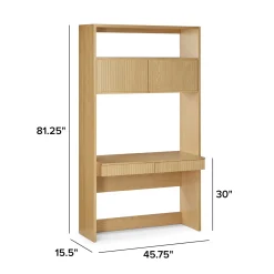 Kouva 45.75" Modular Wall Desk - Natural Oak