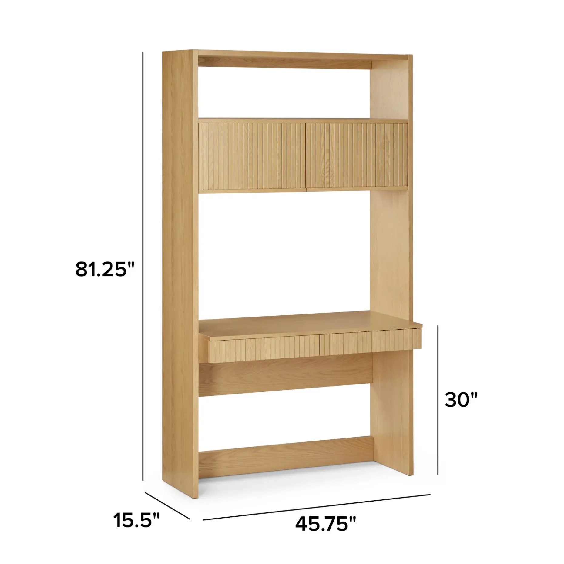 Kouva 45.75" Modular Wall Desk - Natural Oak