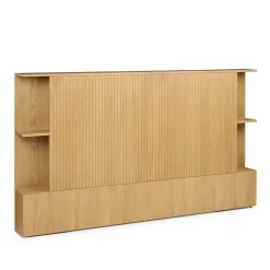 Kouva Queen Storage Headboard - Natural Oak