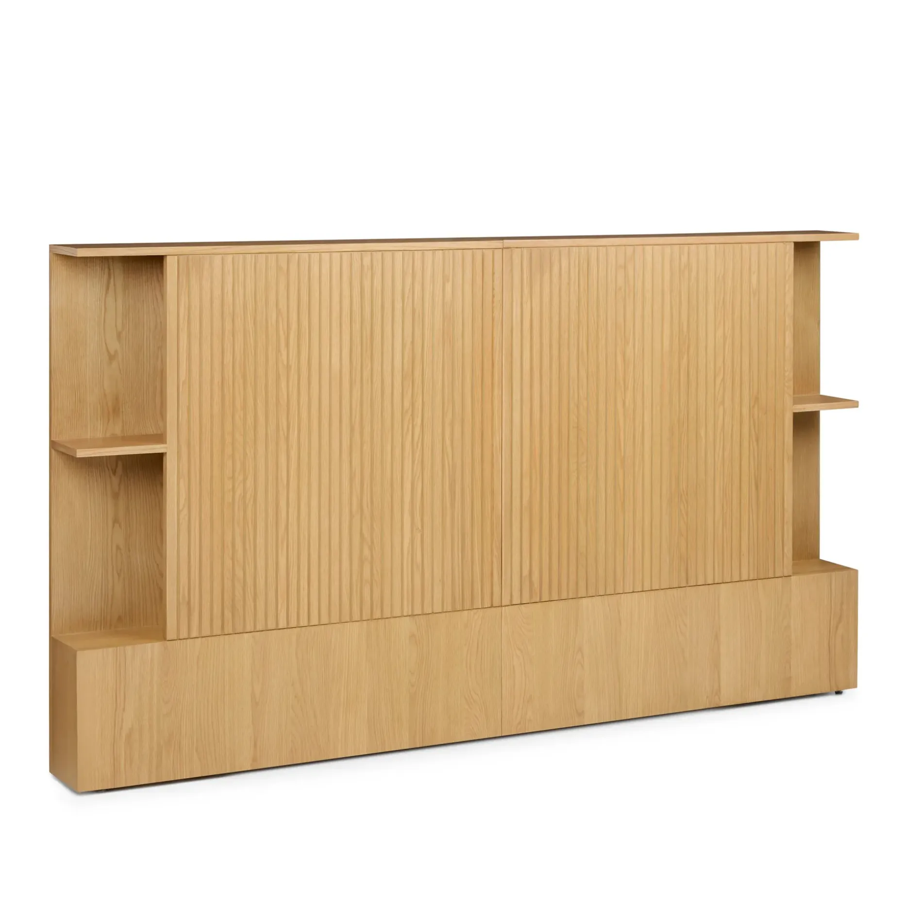 Kouva Queen Storage Headboard - Natural Oak