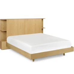Kouva Queen Storage Headboard - Natural Oak