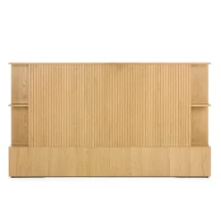 Kouva Queen Storage Headboard - Natural Oak