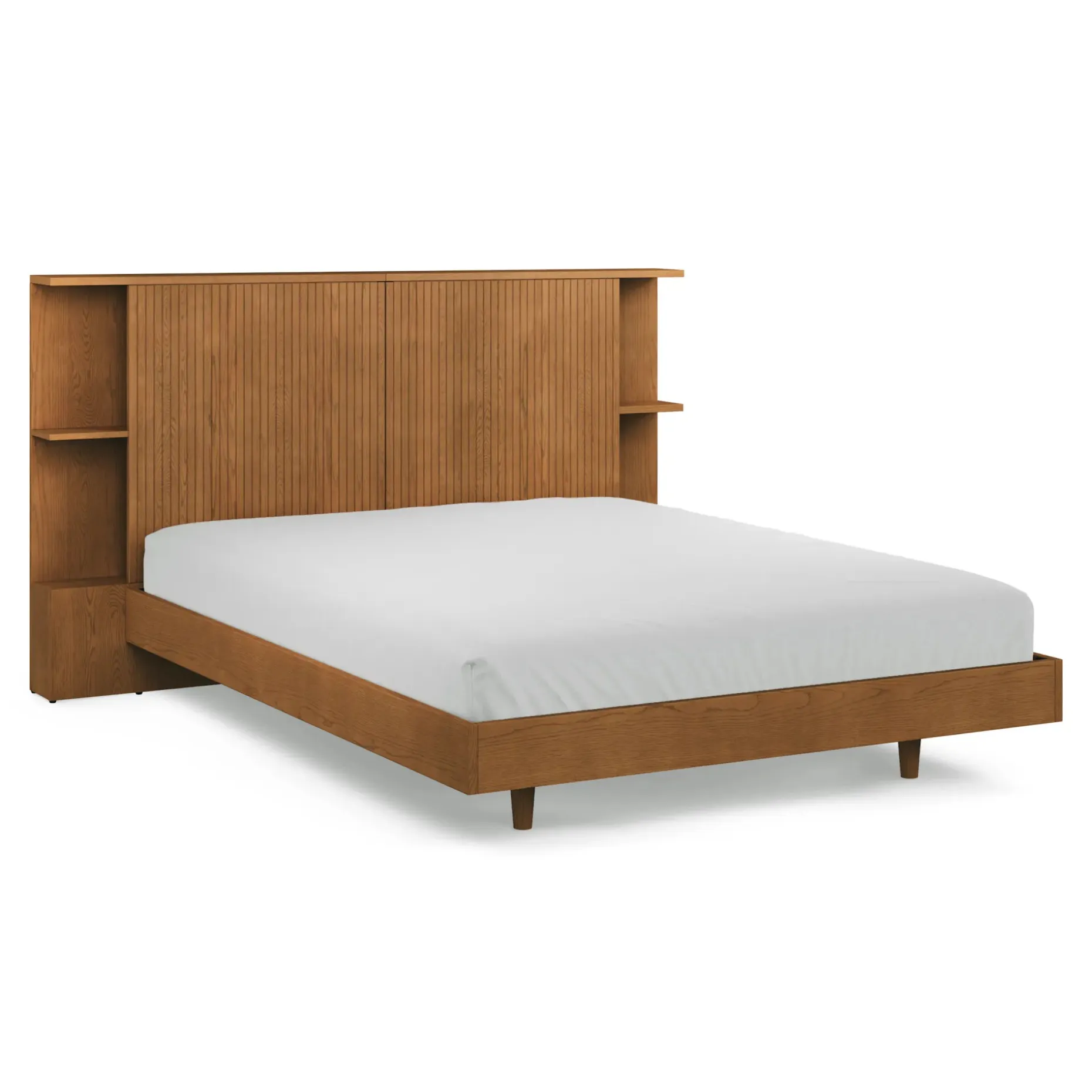 Kouva Queen Storage Headboard - Smoked Oak