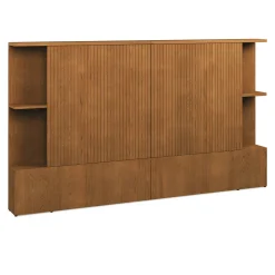 Kouva Queen Storage Headboard - Smoked Oak