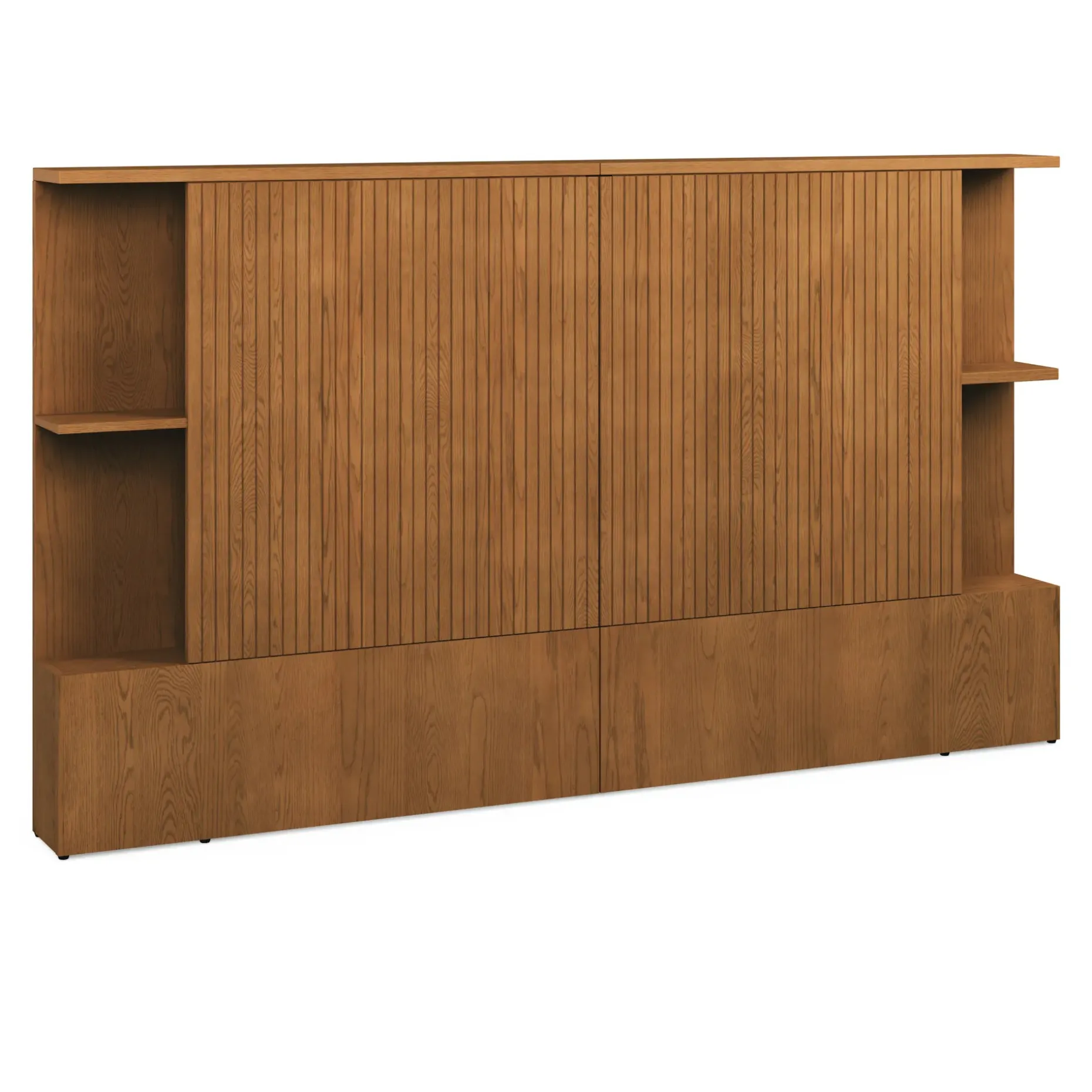 Kouva Queen Storage Headboard - Smoked Oak