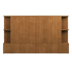 Kouva Queen Storage Headboard - Smoked Oak