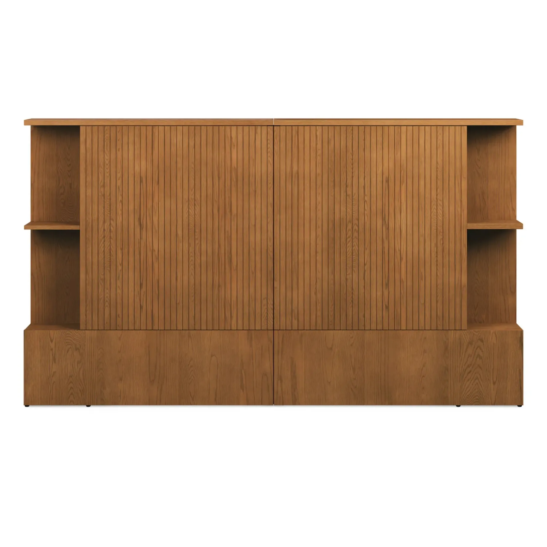 Kouva Queen Storage Headboard - Smoked Oak