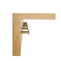 Kouva 47" Shelf and Coat Rack - Natural Oak