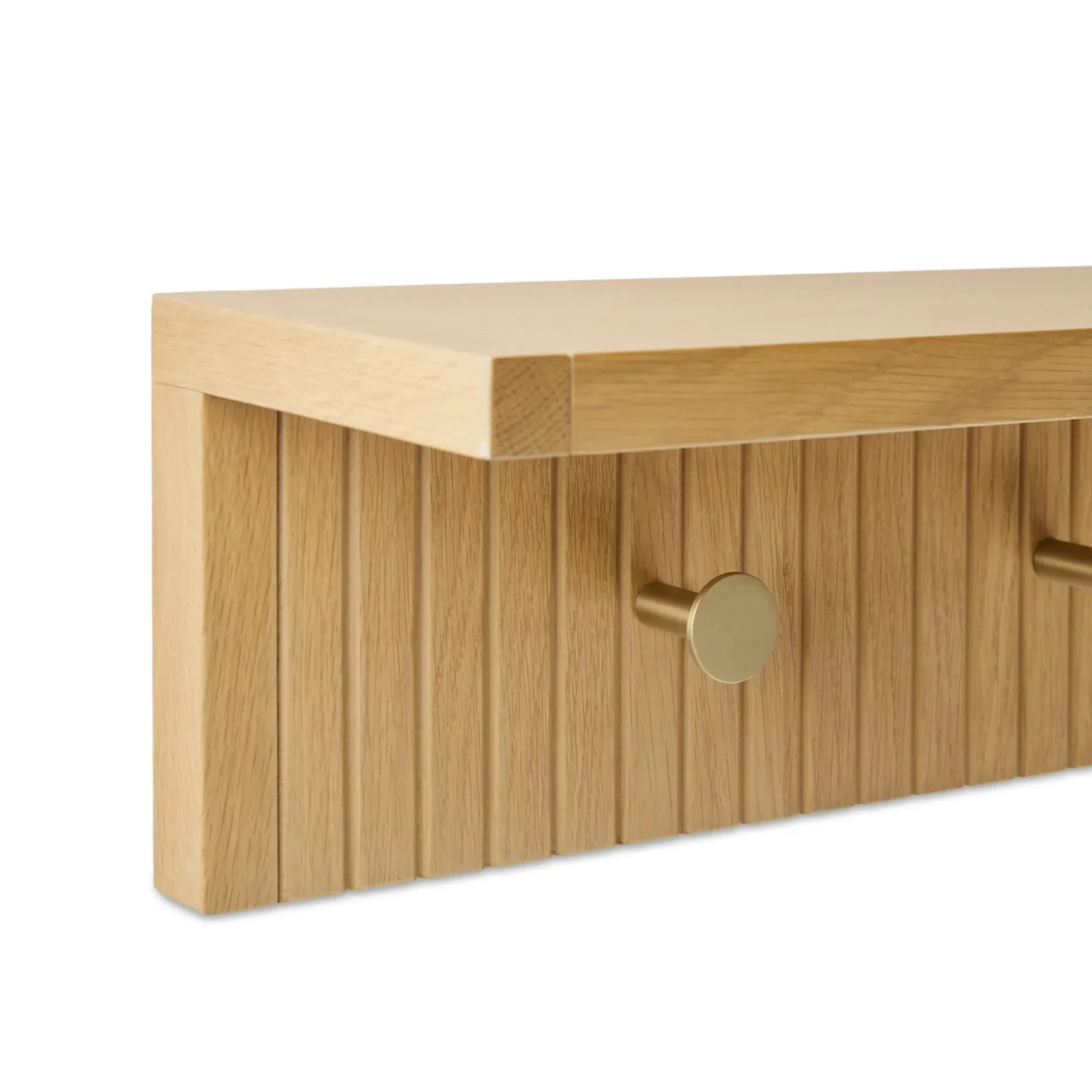 Kouva 47" Shelf and Coat Rack - Natural Oak