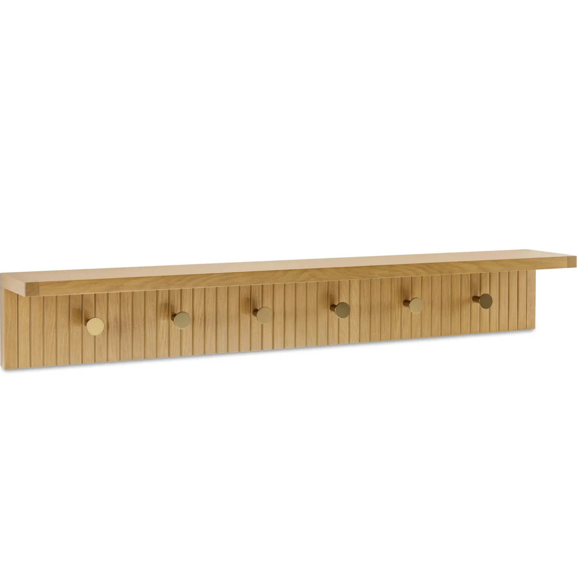 Kouva 47" Shelf and Coat Rack - Natural Oak