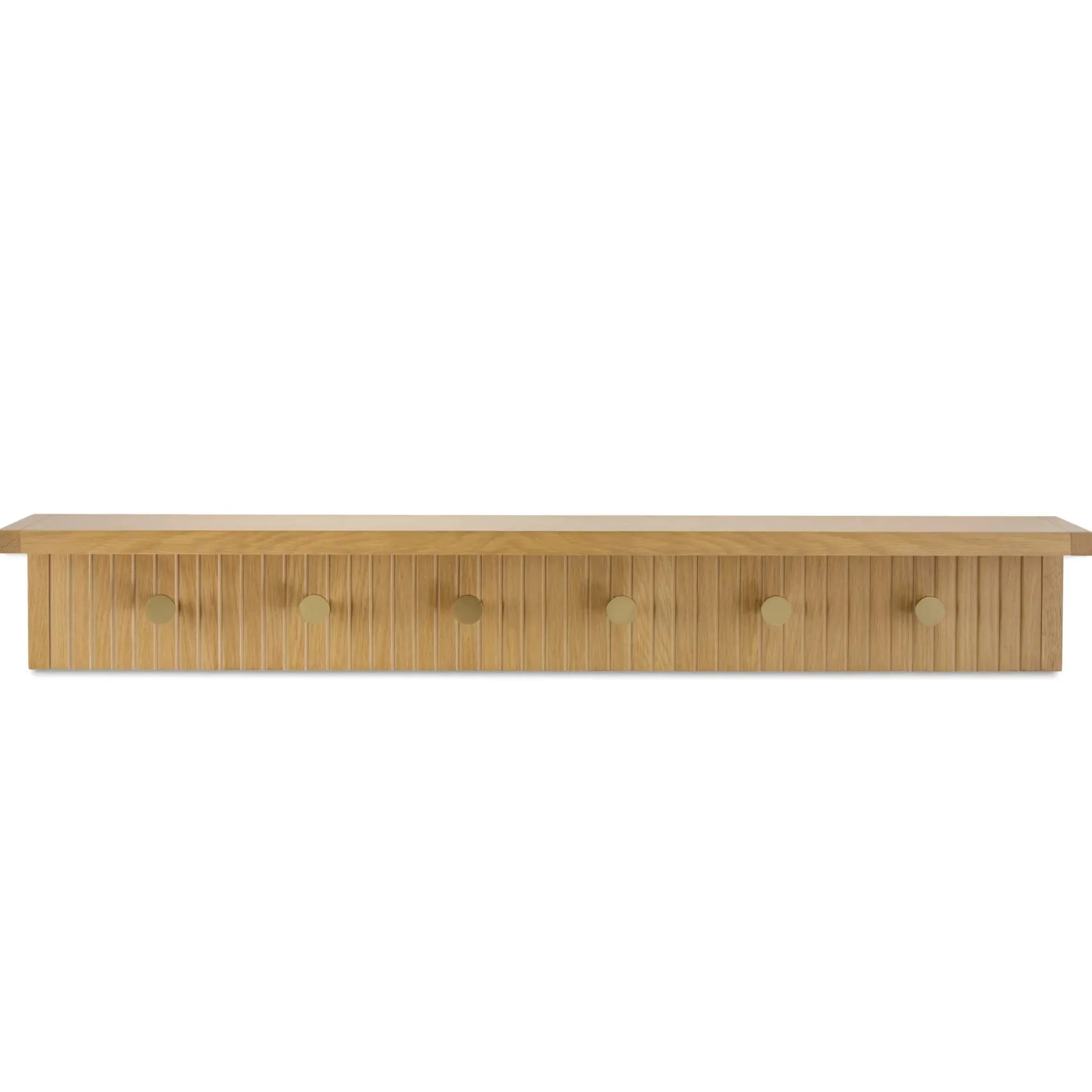 Kouva 47" Shelf and Coat Rack - Natural Oak