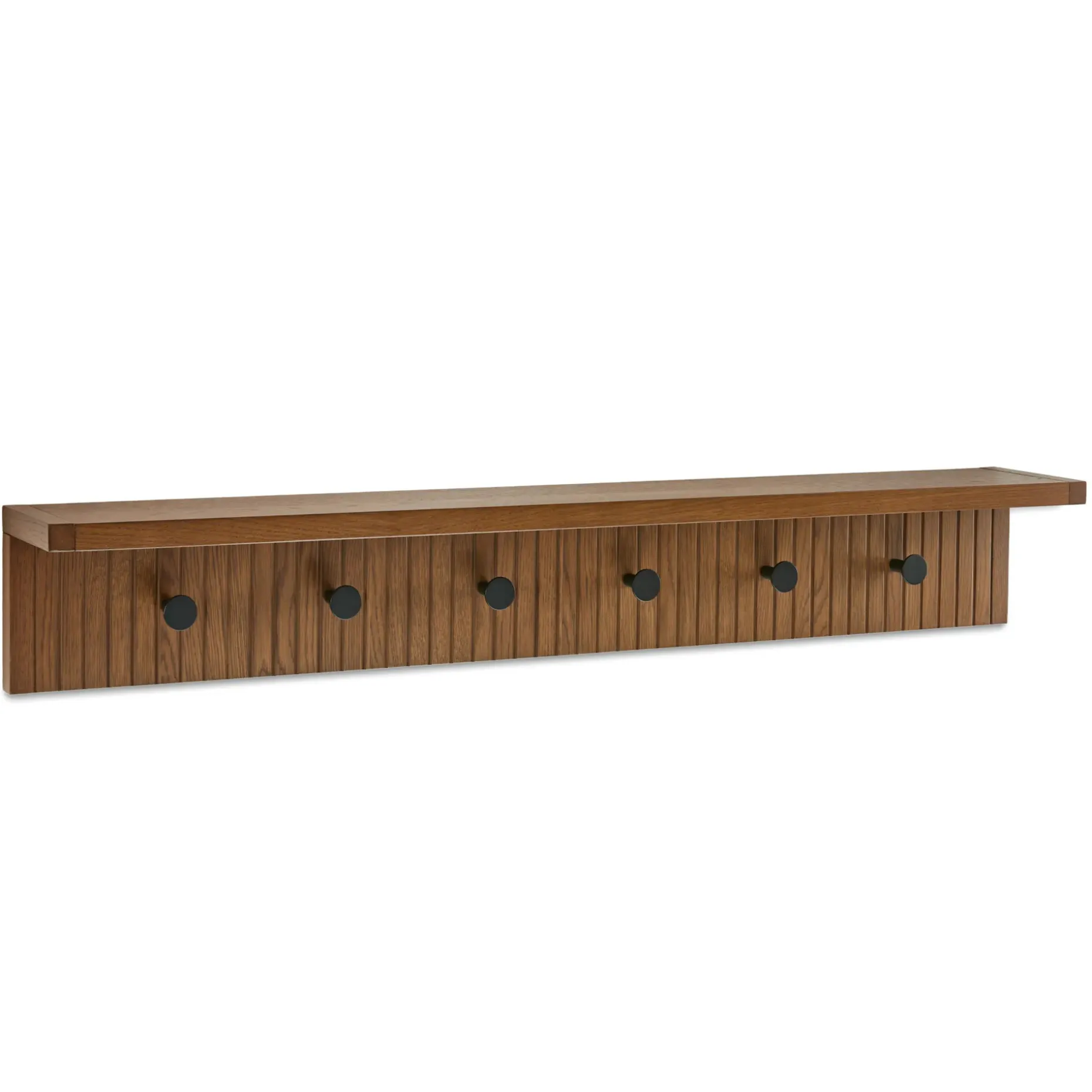Kouva 47" Shelf and Coat Rack - Smoked Oak