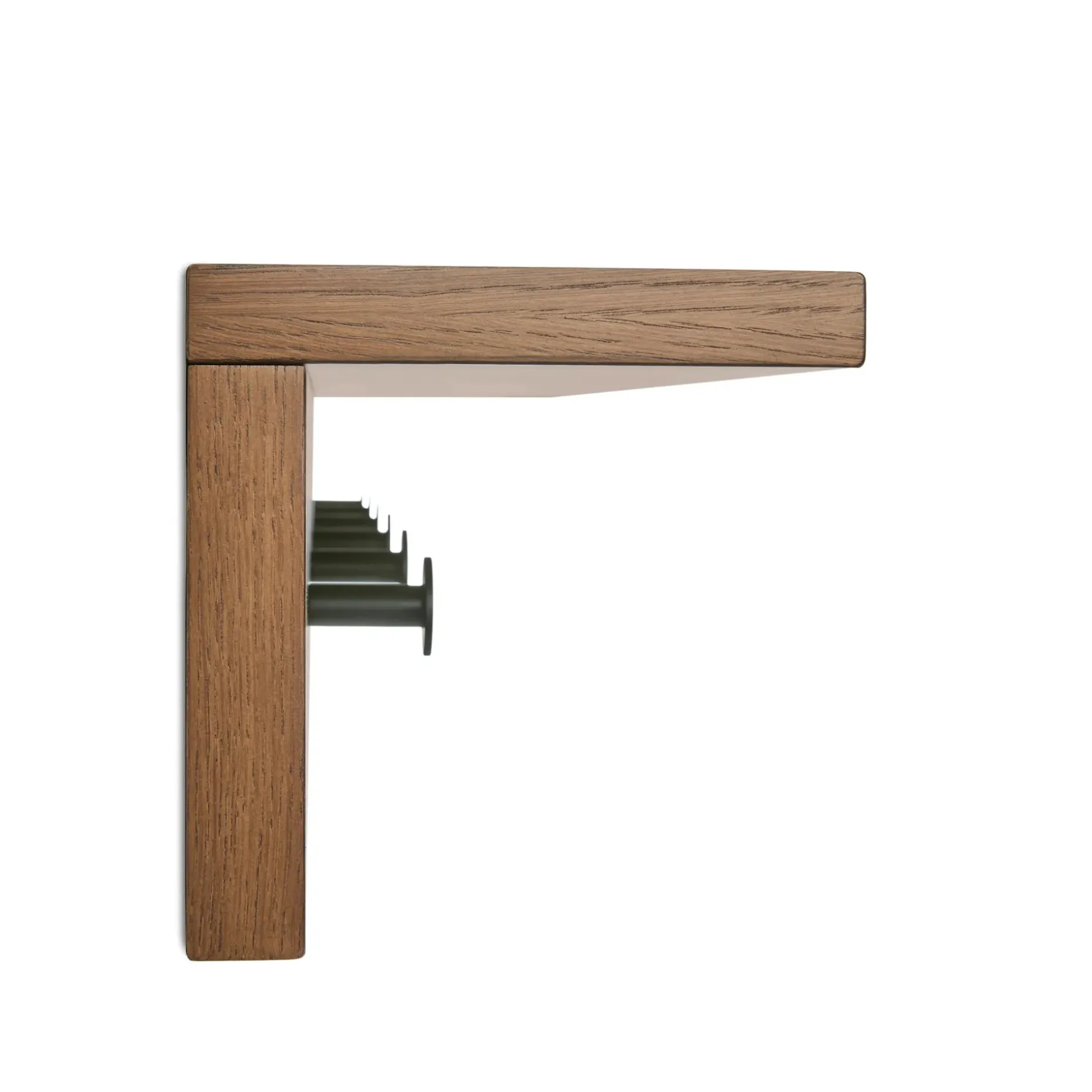 Kouva 47" Shelf and Coat Rack - Smoked Oak
