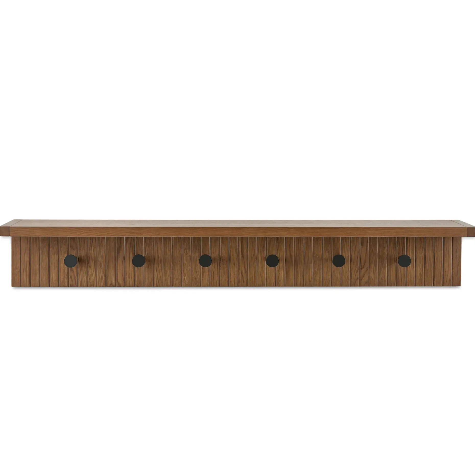 Kouva 47" Shelf and Coat Rack - Smoked Oak