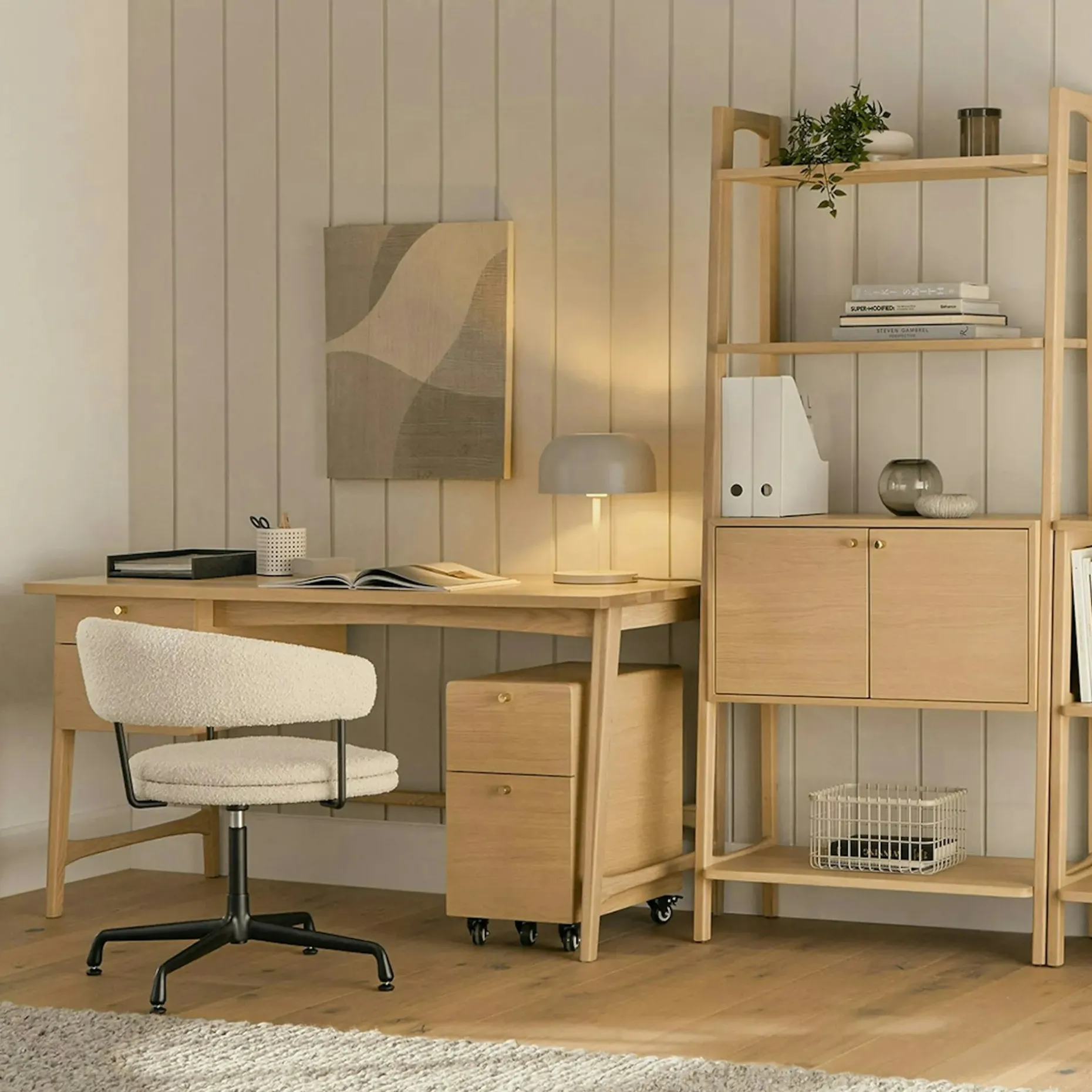 Krossa 58.5" Desk - White Oak