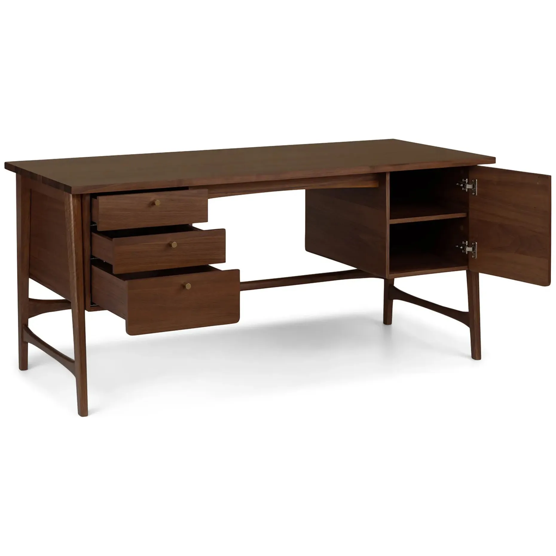 Krossa 65" Executive Desk - Walnut