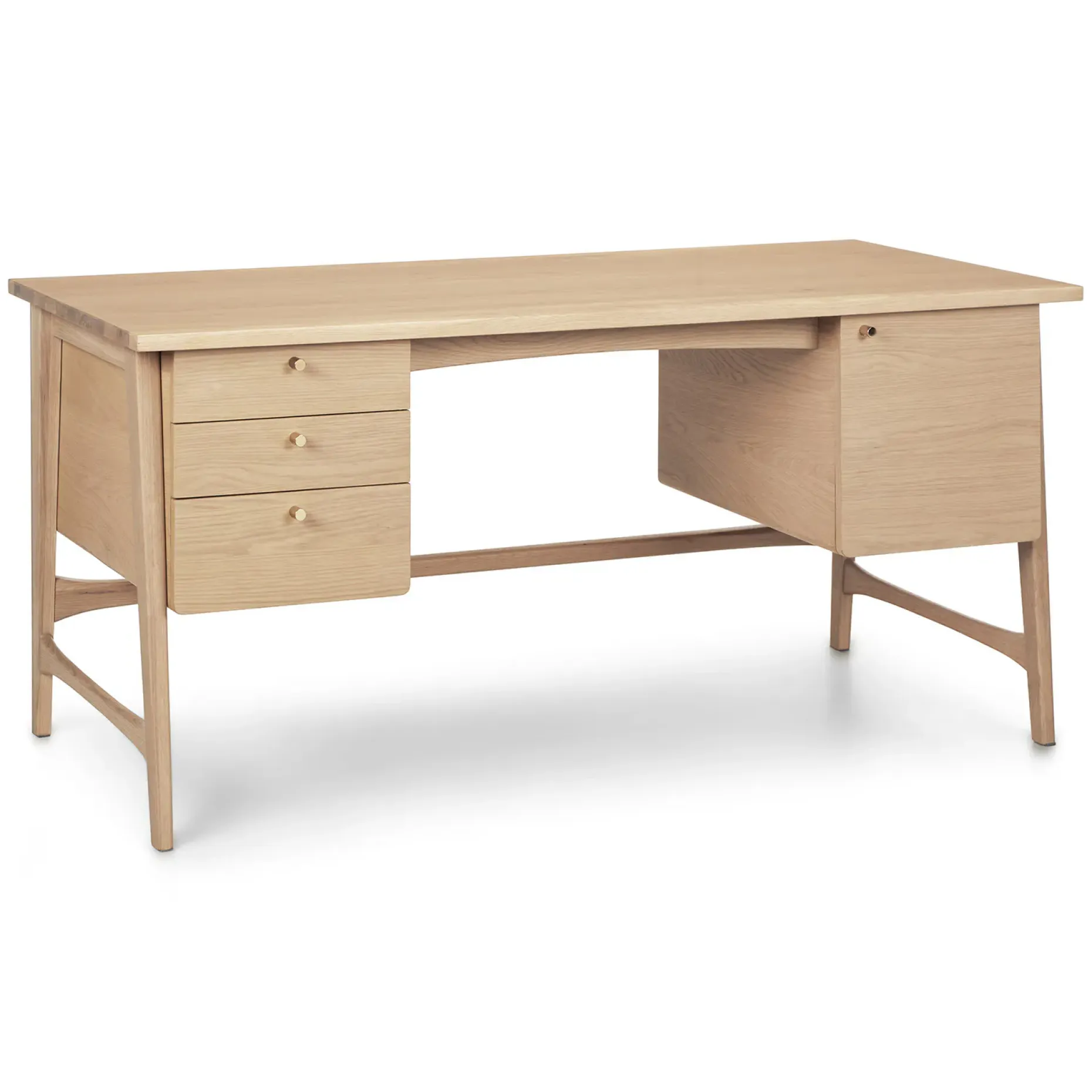 Krossa 65" Executive Desk - White Oak