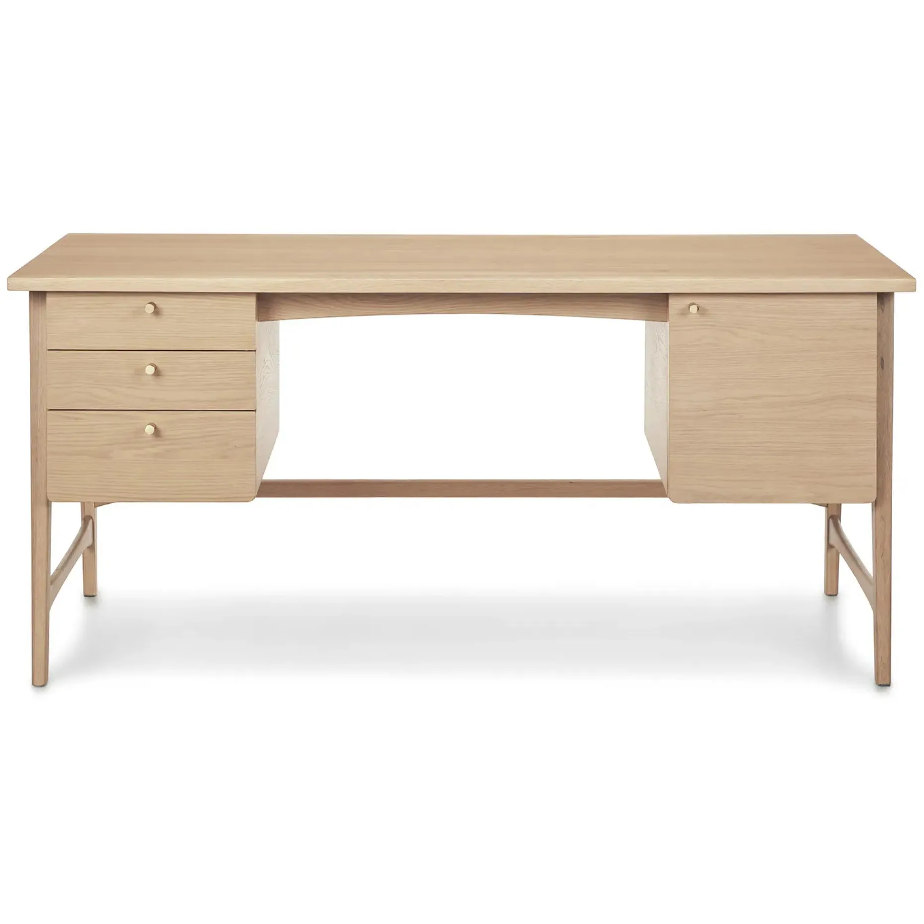 Krossa 65" Executive Desk - White Oak