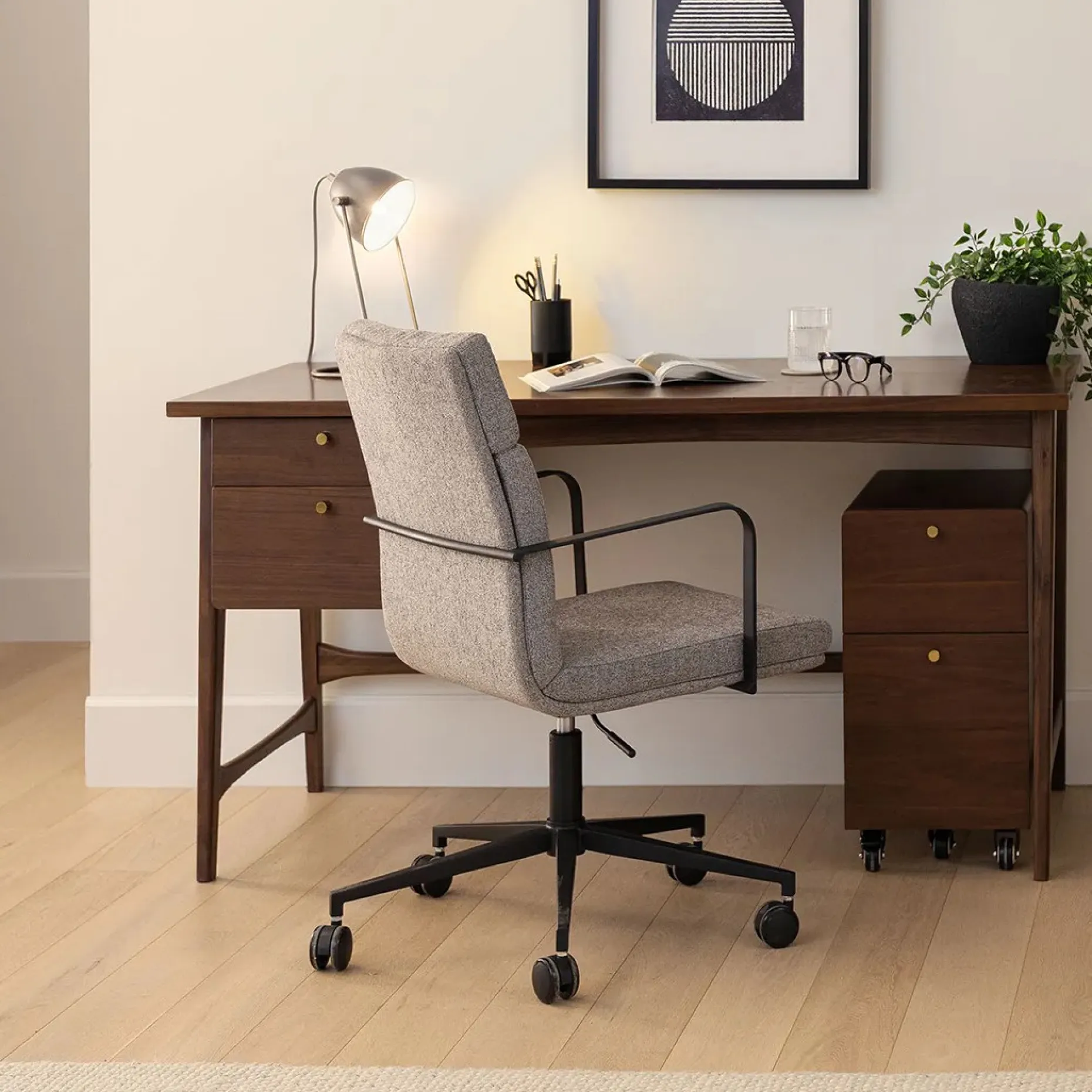 Krossa 12" File Cabinet - Walnut